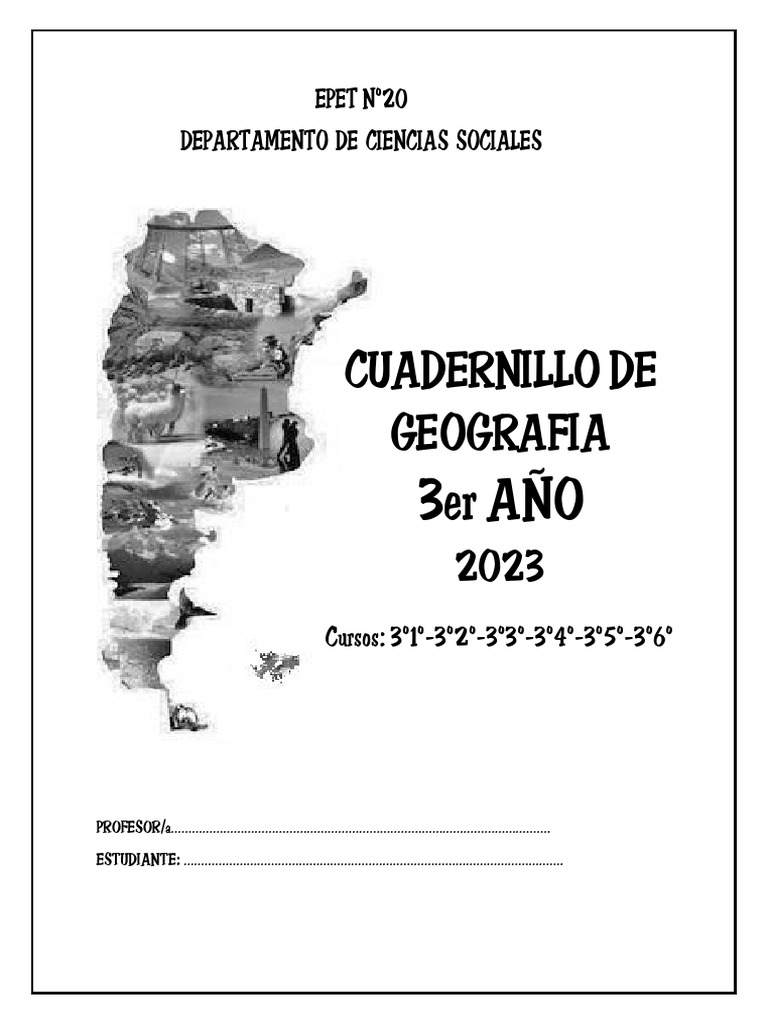 Cuadernillo de Geografia 30 Ano Epet n0 20 2023 | PDF | Cuenca de ...