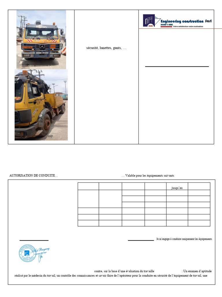 Autorisation de Conduite Camio | PDF