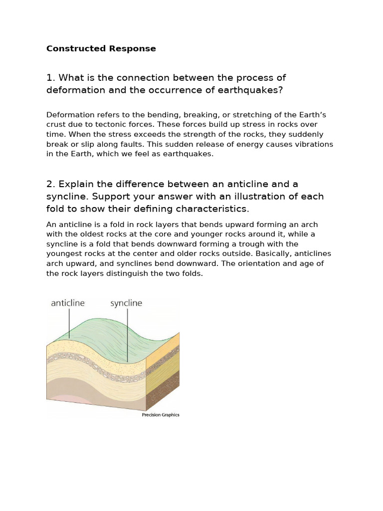 Constructed Response - Earth Science | PDF