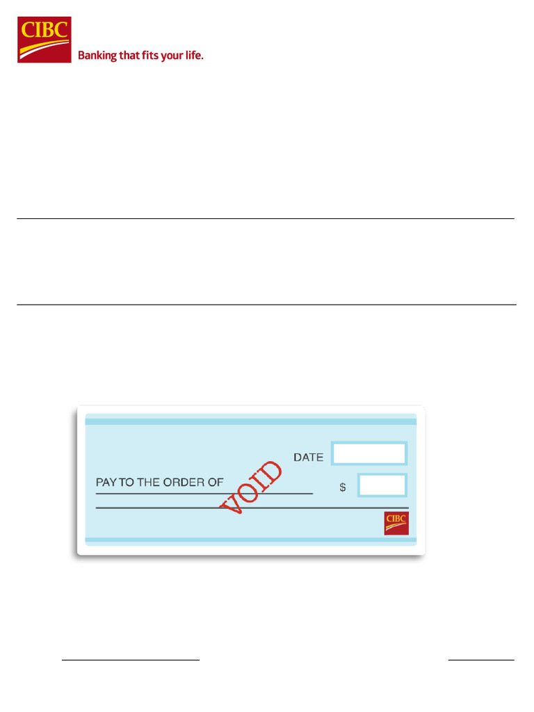 CIBC Deposit Form | PDF