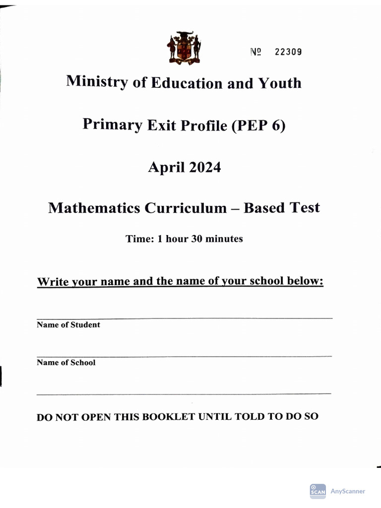 Pep 2024 Math CBT | PDF