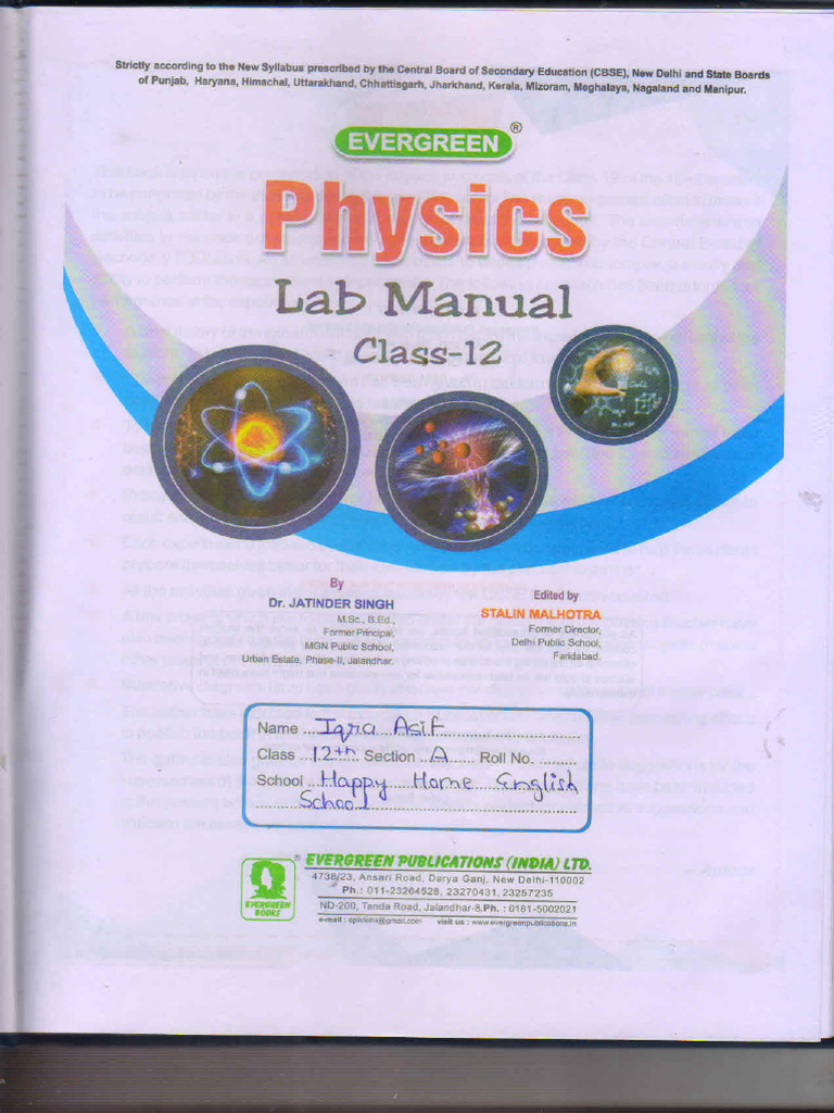 Physics Lab Manual | PDF