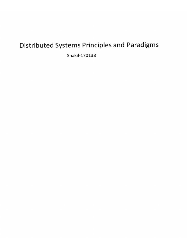 Distributed System Notes - Compressed | PDF
