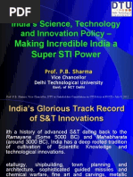 STI Policy - Prof. P.B. Sharma