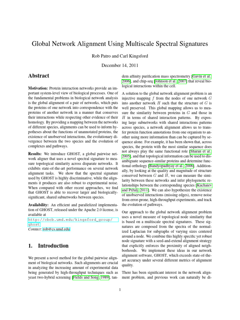 2011 - Global Network Alignment Using Multiscale Spectral Signatures ...