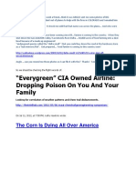 "Everygreen" CIA Owned Airline: Dropping Poison On You and Your Family