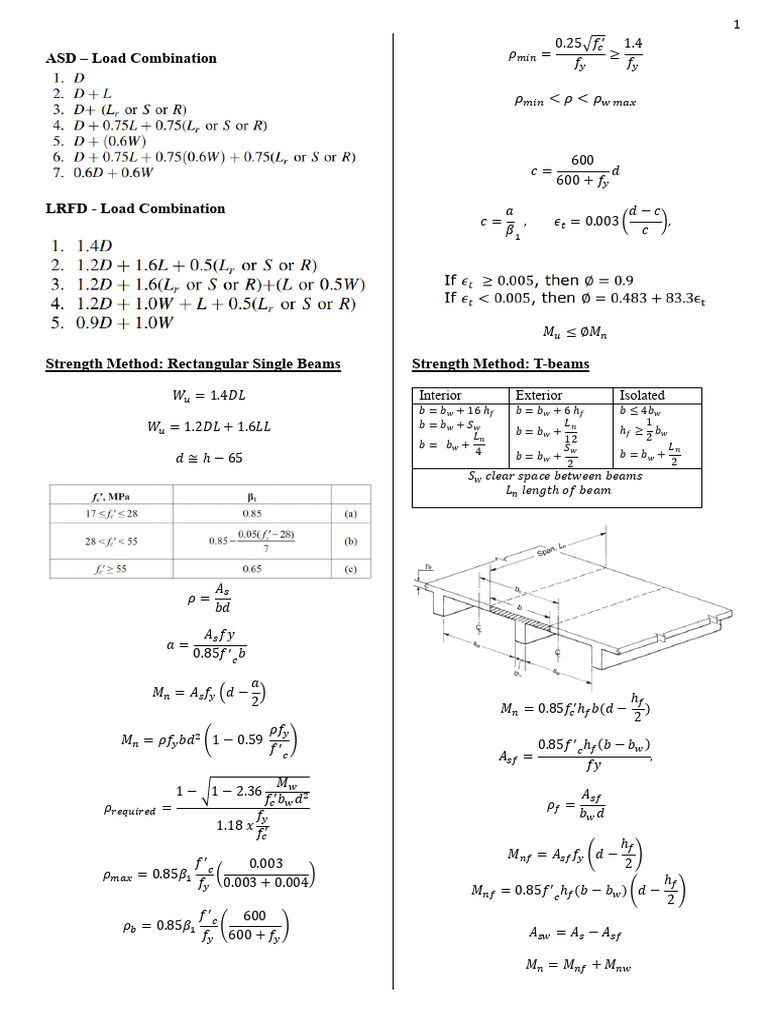 Reinforced Concrete Equations | PDF | Structural Engineering | Civil ...