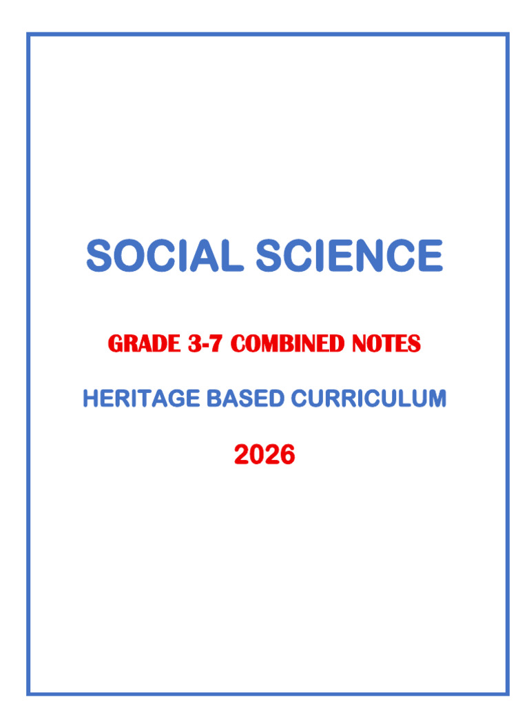 Social Science HBC Notes | PDF | Family