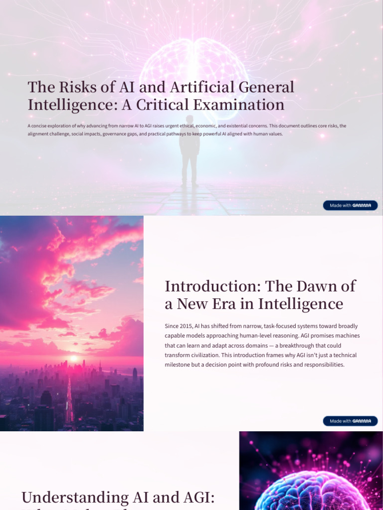 The Risks of AI and Artificial General Intelligence A Critical ...