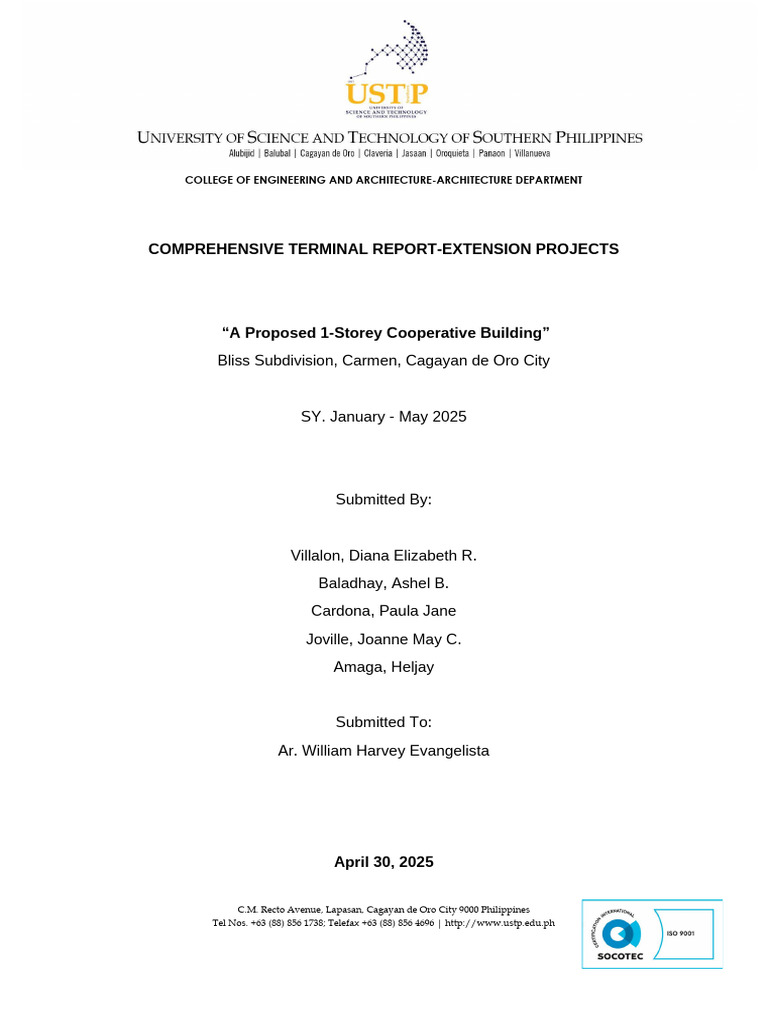Architecture Comprehensive Terminal Report Template PDF | PDF | Audit ...