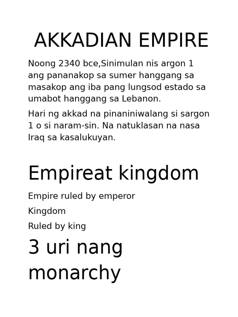 Akkadian Empire | PDF