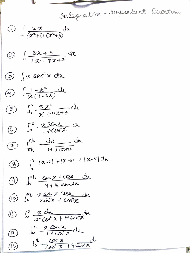 Important - Integrals | PDF