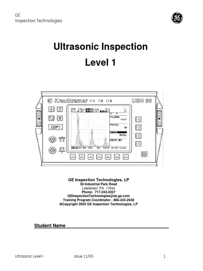 Ultrasonic Inspection Level 1-GE | PDF | Nondestructive Testing | Decibel