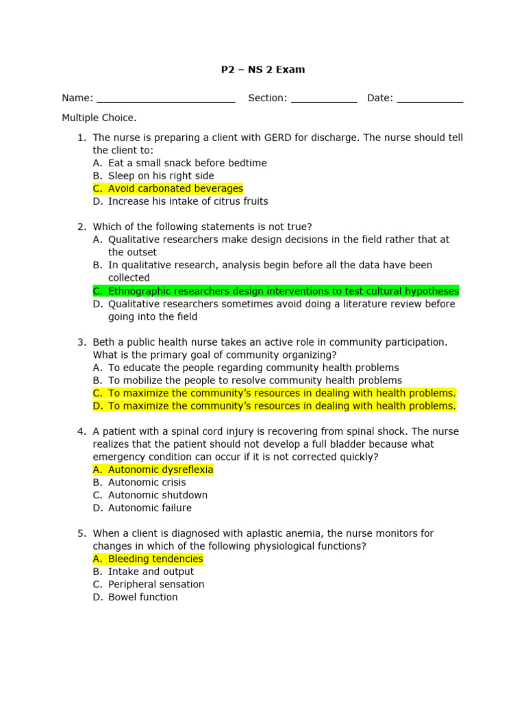 NS P2 PDF | PDF | Anemia | Gastroesophageal Reflux Disease