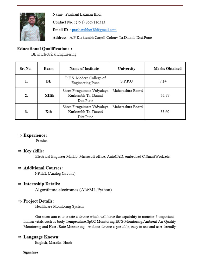 Prashant Bhoi Resume 1 | PDF