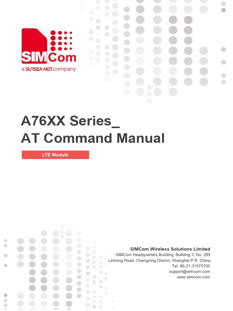 A76XX Series AT Command Manual V2.03 | PDF | Network Socket ...