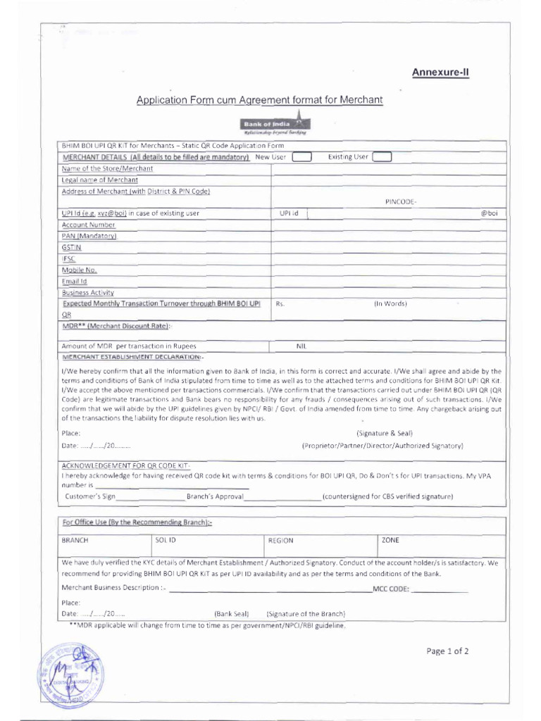 QR Code Application Form | PDF