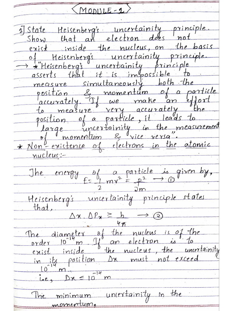 Phy Mod-1 Imp Ans | PDF