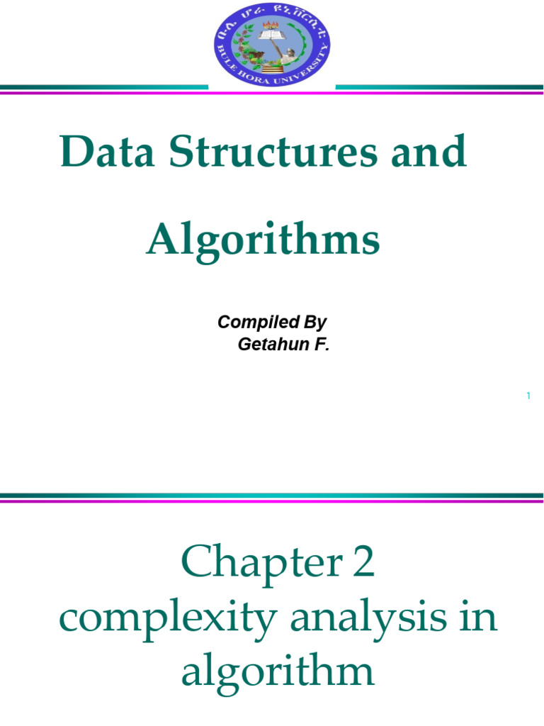 1DSA - Chapter 2 - Complexity Analysis | PDF | Algorithms | Theoretical ...