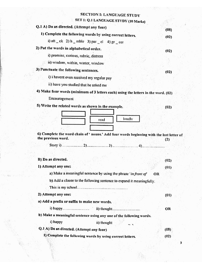 Question Bank 10th English | PDF
