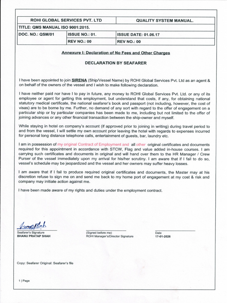 Declaration | PDF