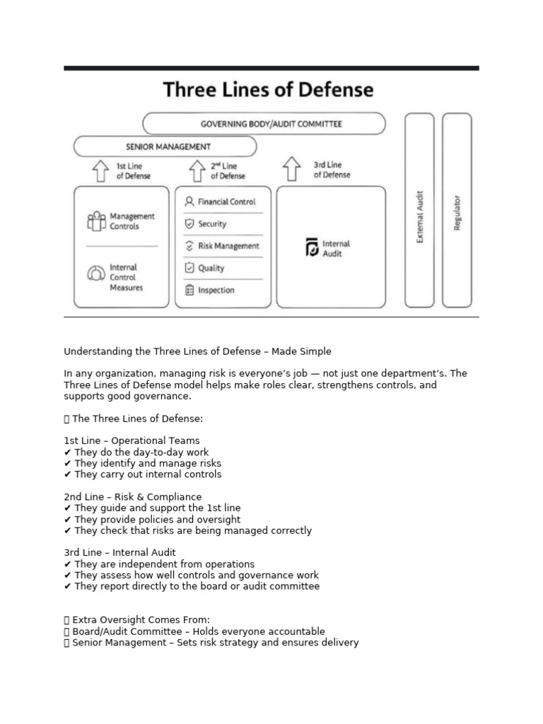 3 Lines of Defence | PDF