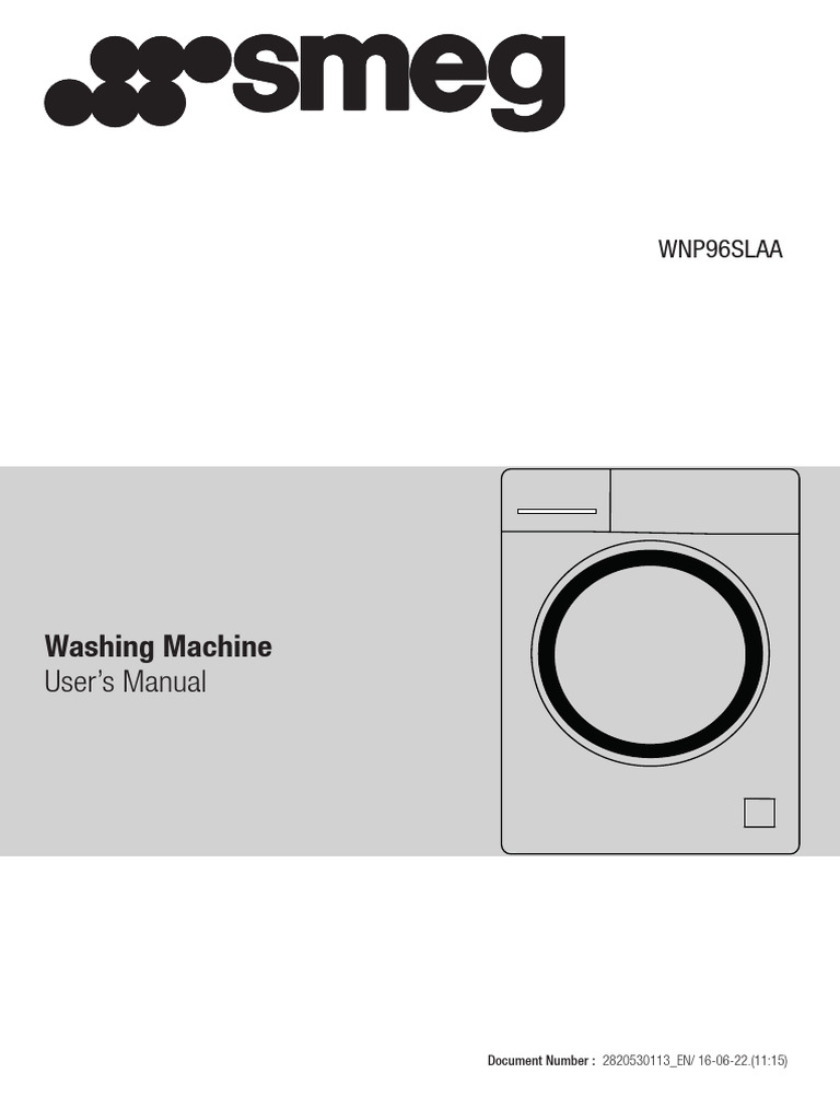 Washing Machine: User's Manual | PDF | Washing Machine | Laundry