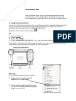 Creating A Presentation With Powerpoint 2003: Outline and Slides Tabs Slide Pane Task Pane