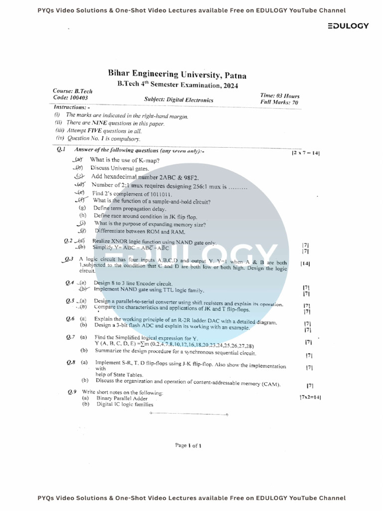 DE PYQs | PDF