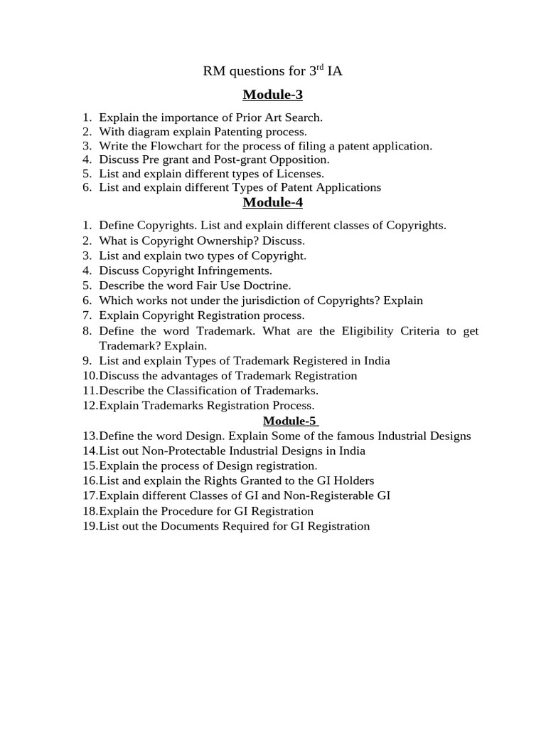 RM Questions For 2nd IA | PDF