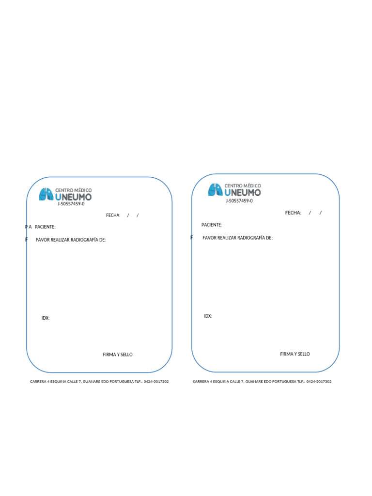 Orden de RX | PDF
