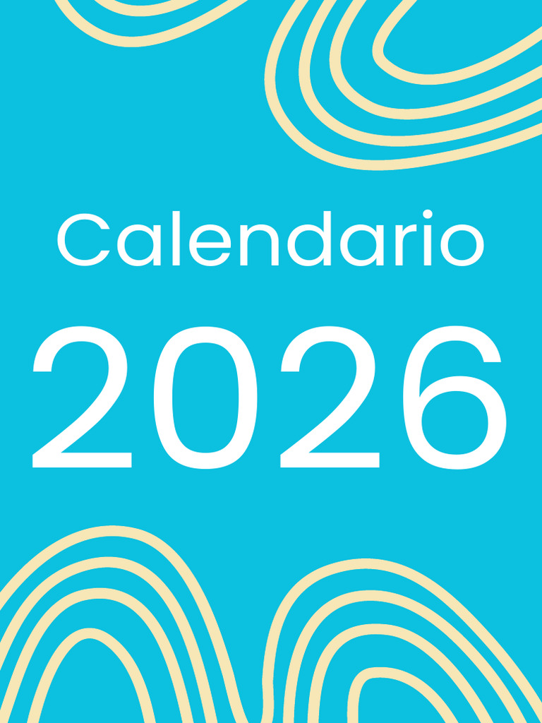Documento A4 Calendario 2026 Moderno Colorido | PDF