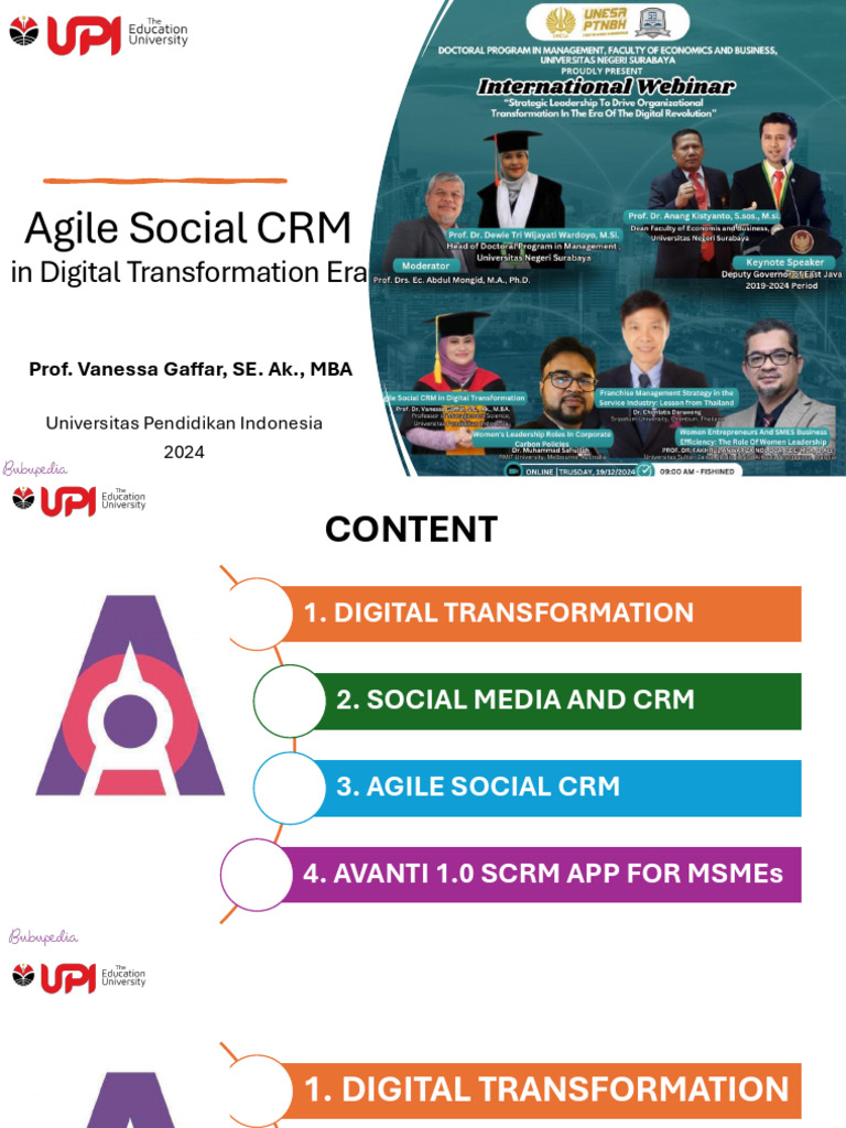 Agile Social CRM in Digital Transformation Era Unesa | PDF | Customer ...
