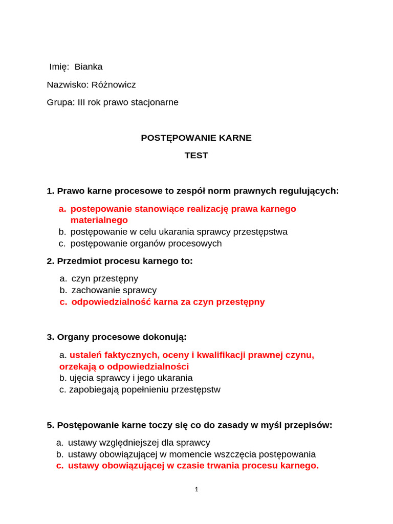 TEST KPK 1 | PDF