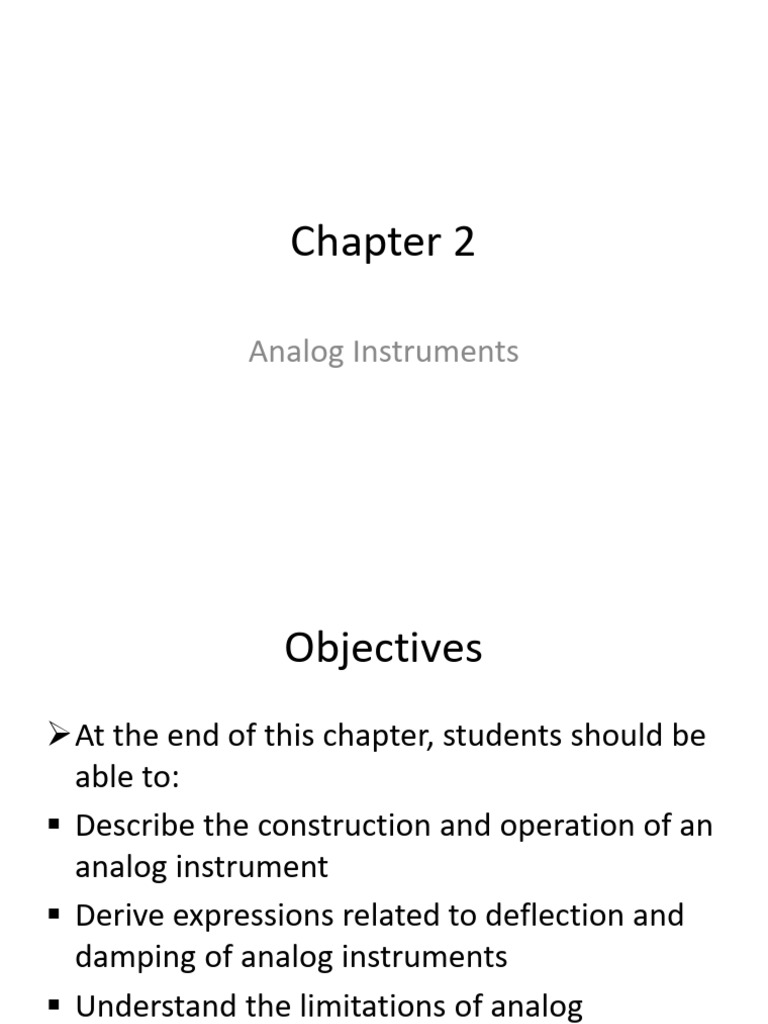 Chapter 2 - Analog Instruments | PDF | Inductor | Mechanical Engineering
