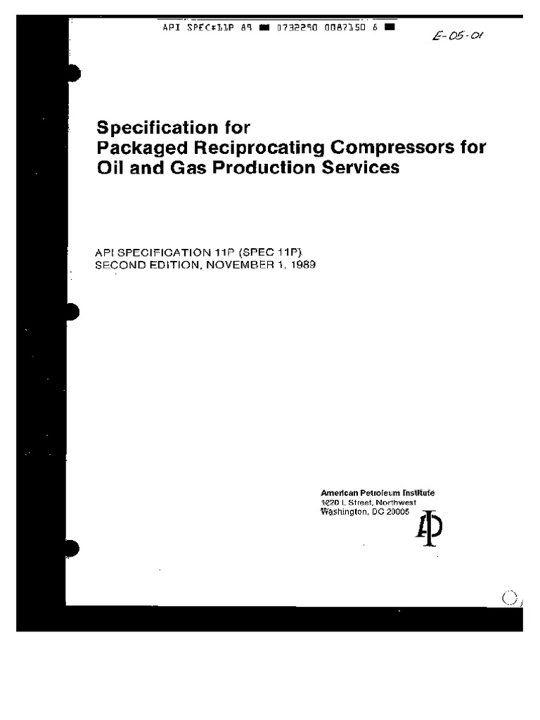Api 11P (1989) | PDF