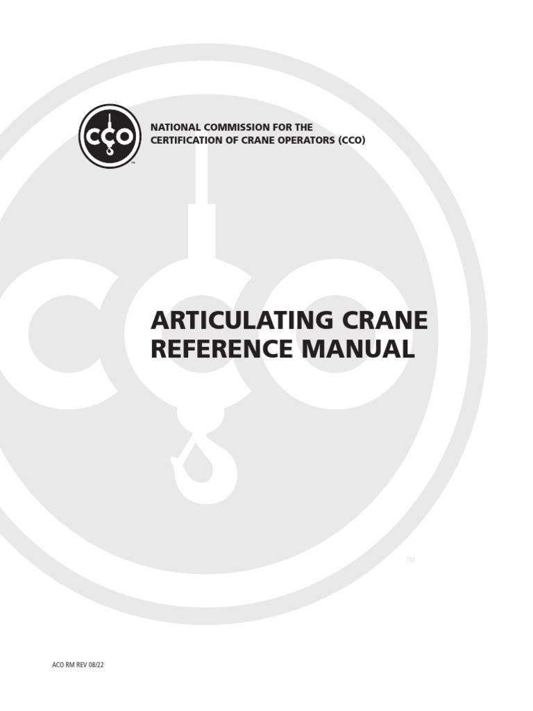 Cco Articulating Crane Reference Manual 080222a | PDF | Crane (Machine)