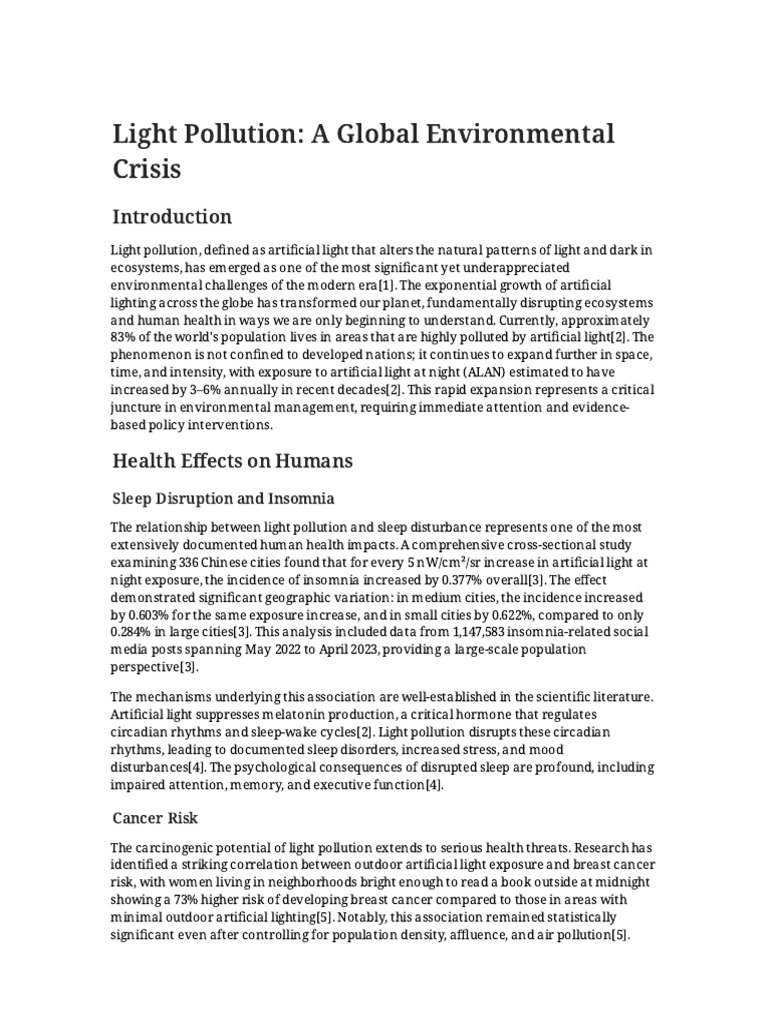 Light Pollution 24:PE:057 Aec Evs s4 g4 | PDF | Night | Circadian Rhythm