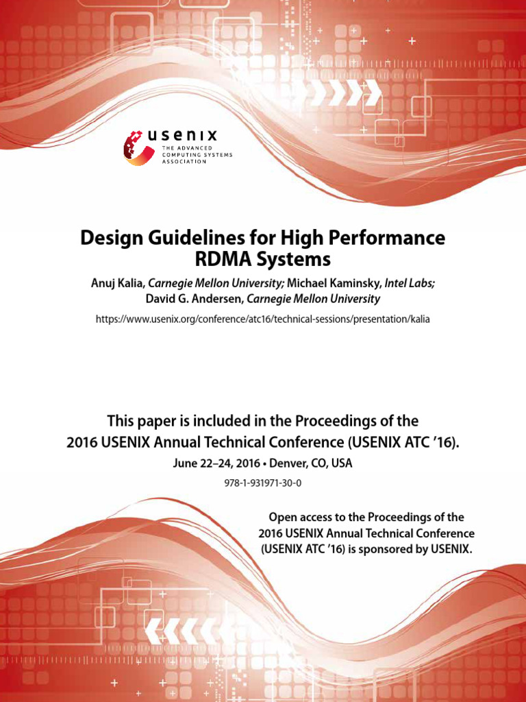 Design Guidelines For High Performance - RDMA Systems | PDF | Network ...