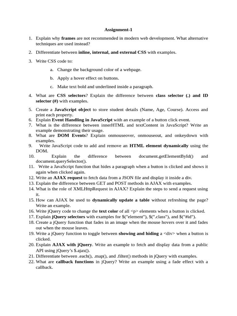 Assignment 1 | PDF