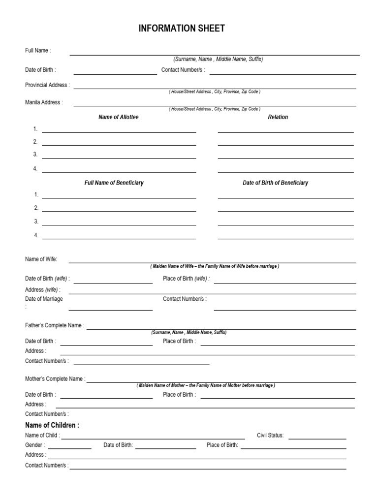Information Sheet New Form | PDF | Chess Theory