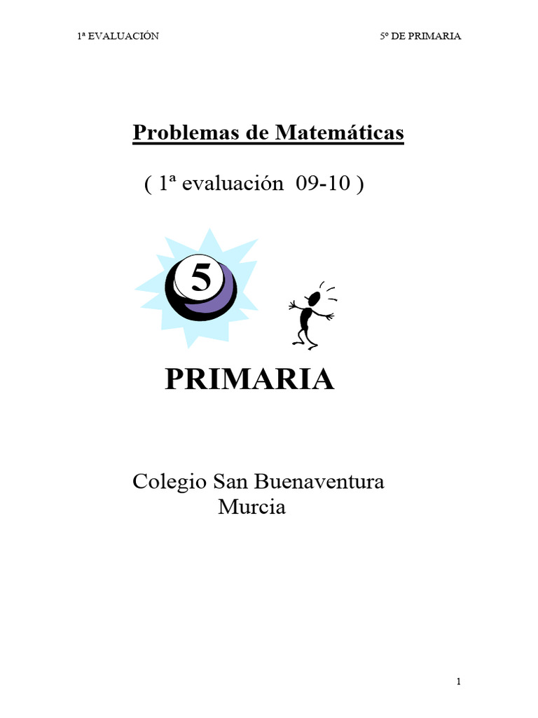 Coleccion de Problemas de Matematicas 5 QUINTO de PRIMARIA | PDF ...
