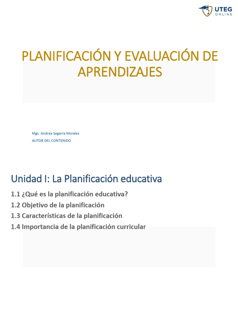 Eval 1 - Planificacion de Aprendizaje | PDF | Plan de estudios | Evaluación