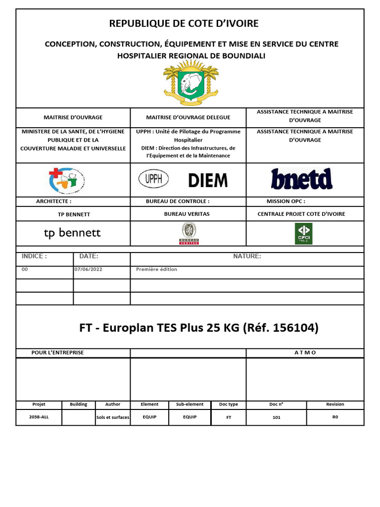 FT - Europlan Tes Plus 25 KG | PDF | Materials | Building Engineering