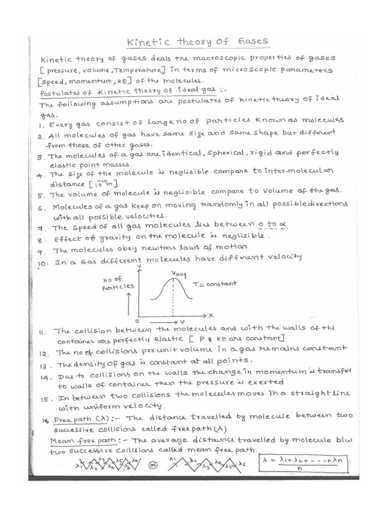 Kinetic Theory Class Notes.pdf | PDF
