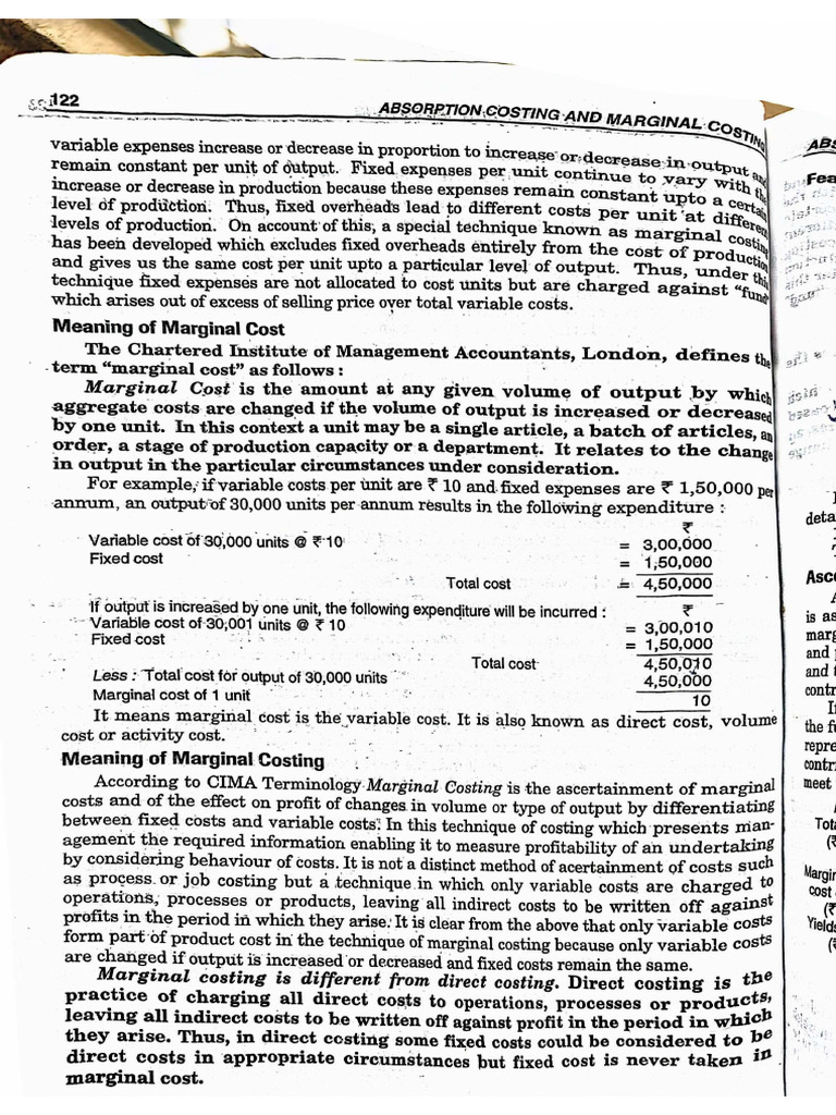 Marginal Costing Module 3 | PDF