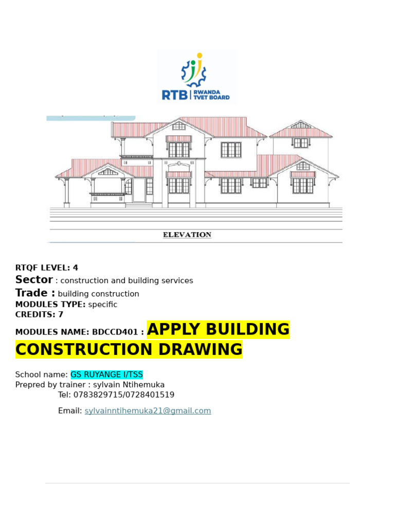 Updated Handout of Construction Drawing l4 BDC 2025-2026 | PDF ...