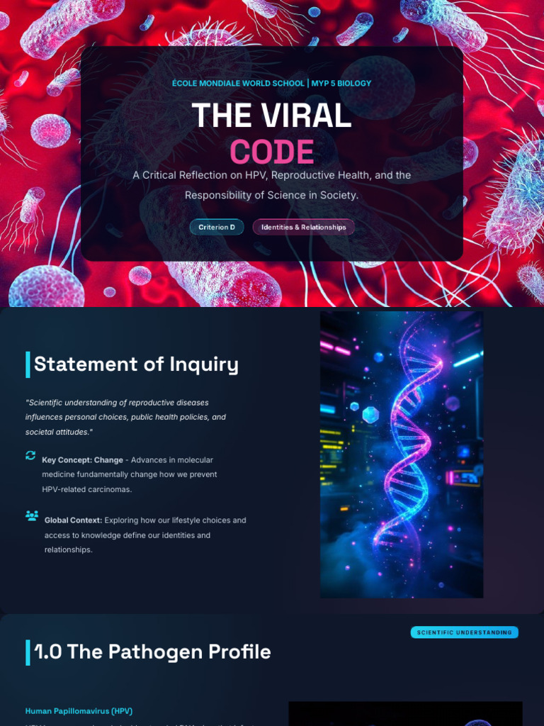 The Viral Code - Reproductive Health Assessment | PDF | Cervical Cancer ...