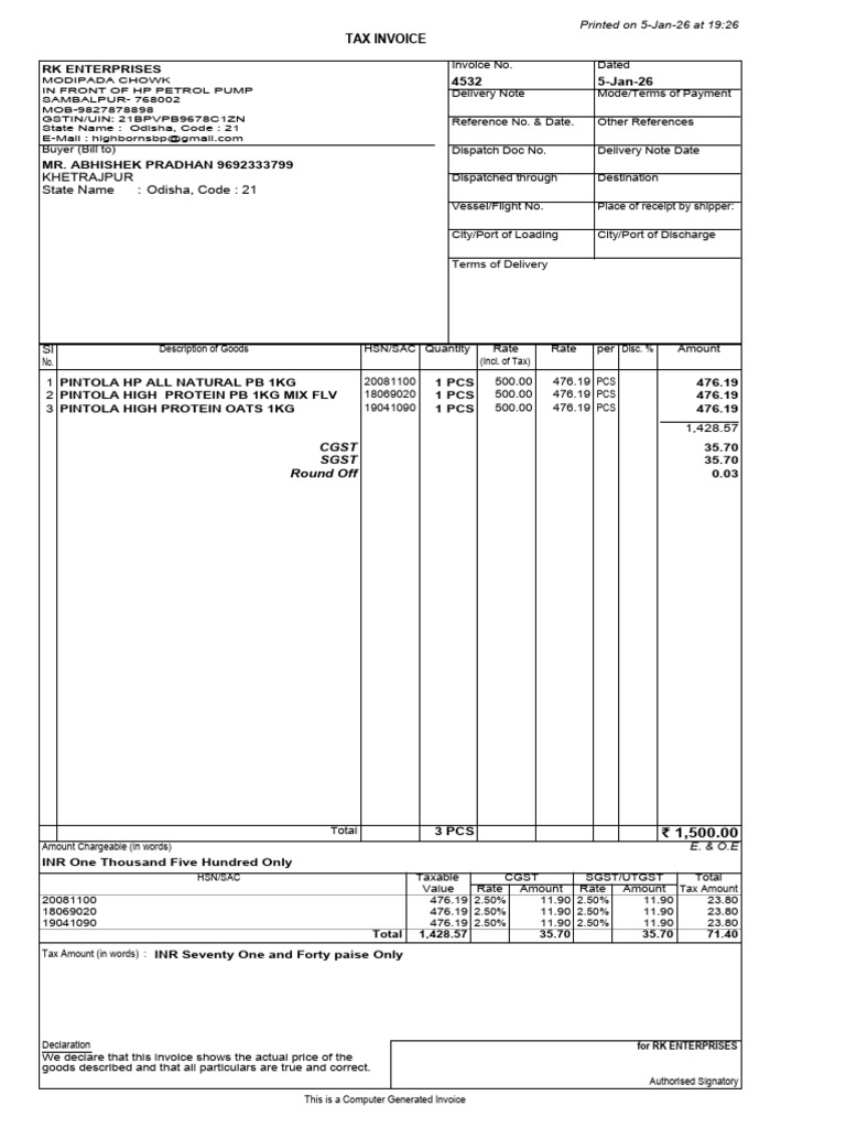 5-1-26 -BILL | PDF | Economies | Payments
