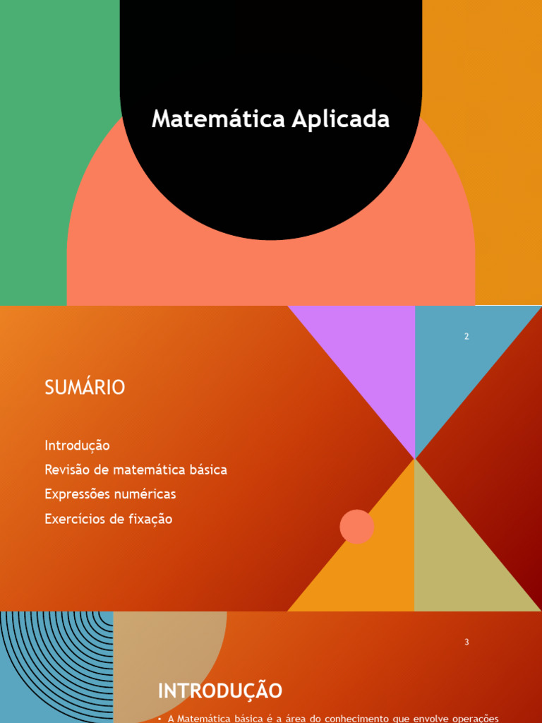Aula 1 - Matemática Aplicada - PUBLICAR | PDF | Números | Número real